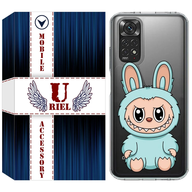 کاور یوریل قاب مدل Clear کد 144 طرح لبوبو Labubu مناسب برای گوشی موبایل شیائومی Redmi Note 11 4G / Note 11S