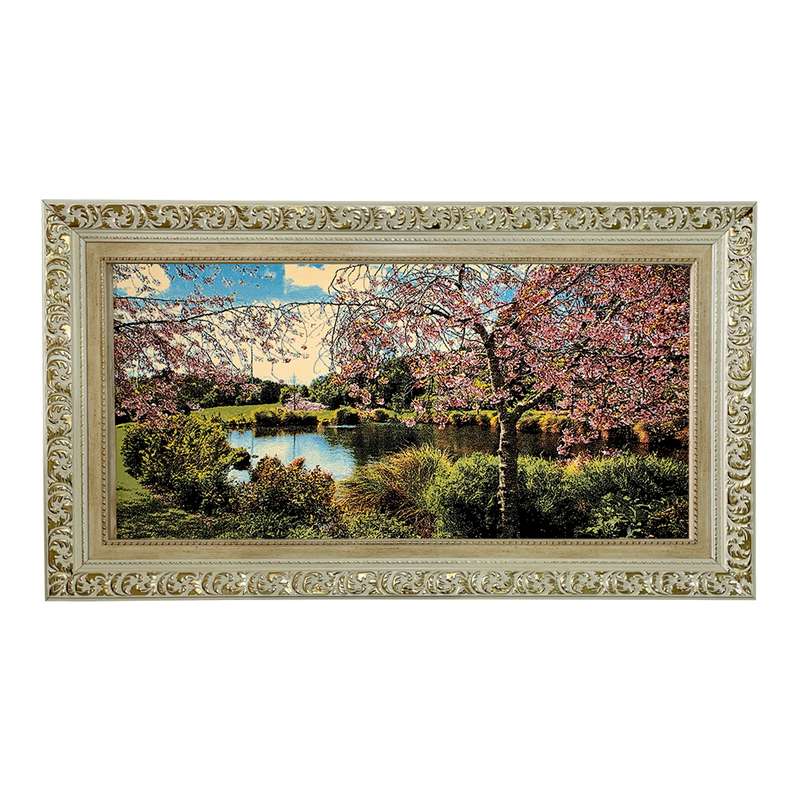 تابلو فرش ماشینی طرح دستبافت مدل شکوفه کد 7661