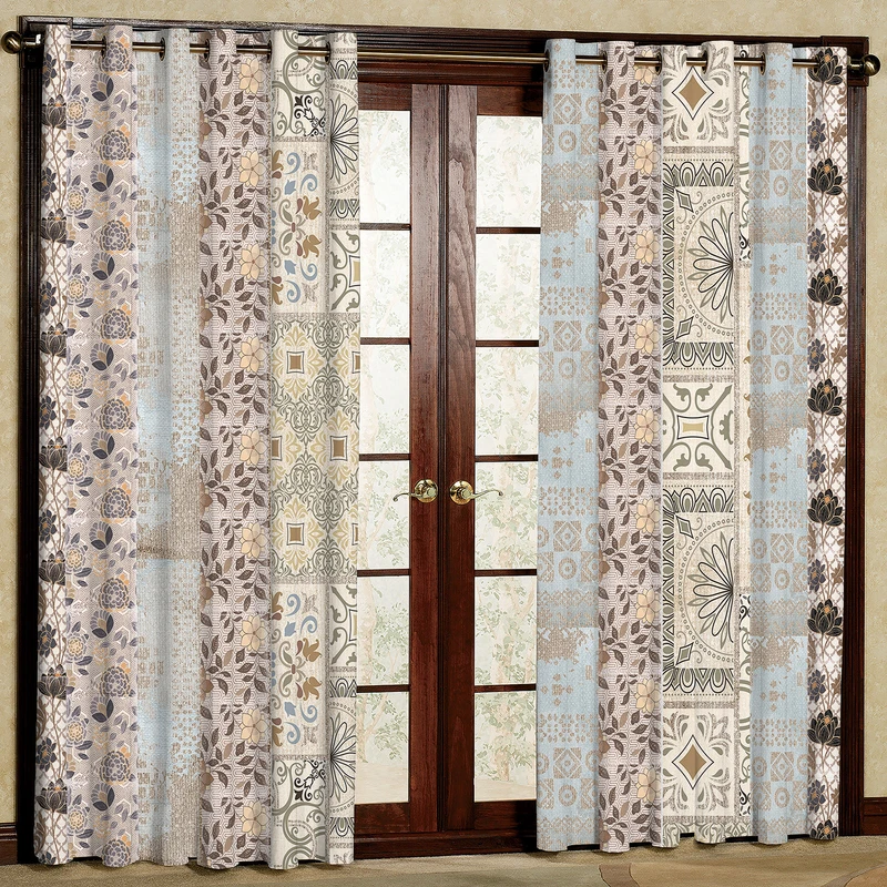  پرده مدل طرح کاشی مخمل پانچی کد 4407 سایز 200x140 سانتی متر