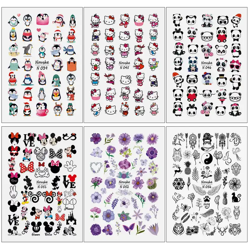 برچسب لنز ناخن کد N39-45-46-51-52-56 مجموعه 6 عددی