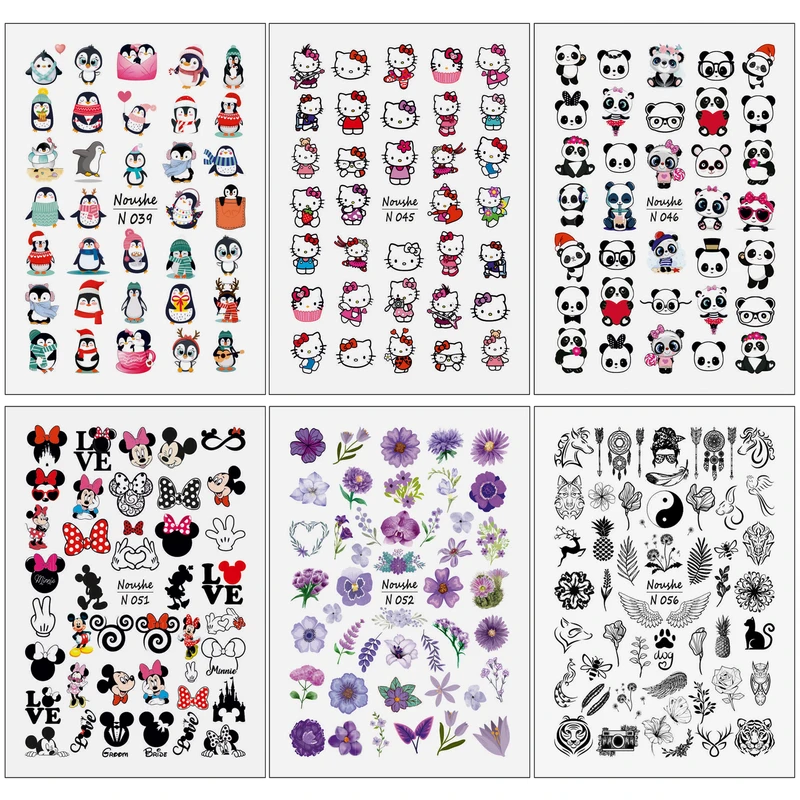 برچسب لنز ناخن کد N39-45-46-51-52-56 مجموعه 6 عددی