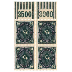تمبر یادگاری مدل 50 مارک آلمان رایش بسته 4 عددی