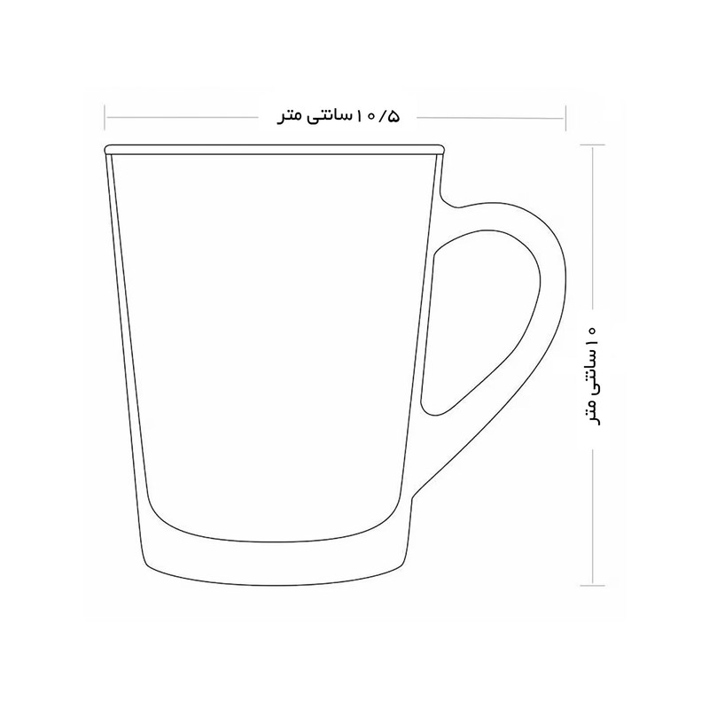 لیوان پاشاباغچه مدل RUBY کد 55723 بسته شش عددی