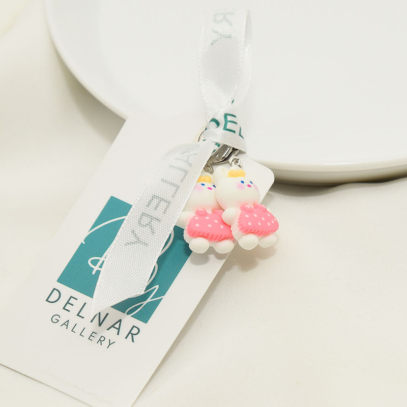 گوشواره دخترانه دلنار گالری مدل خرگوش قلب قلبی