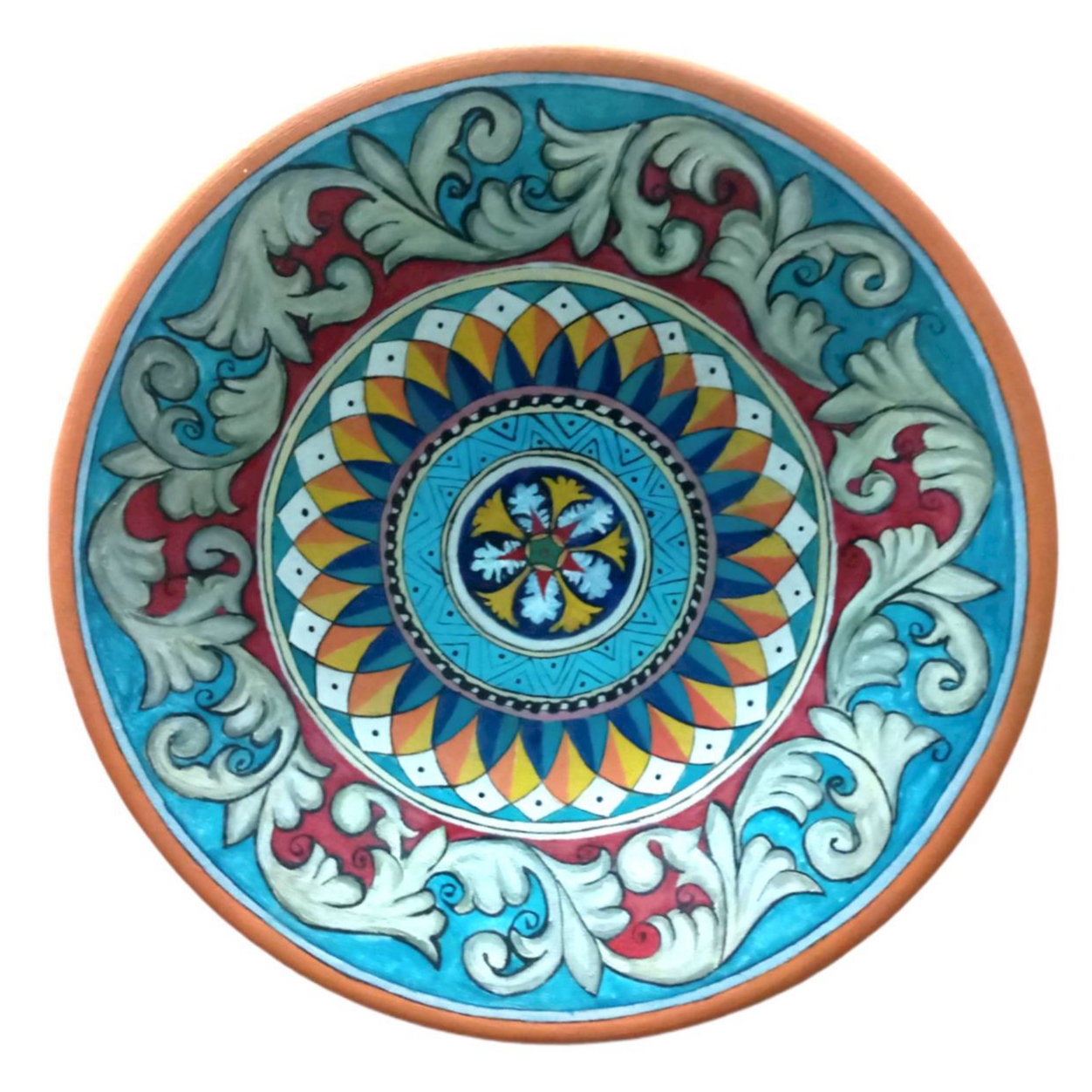 بشقاب دیوارکوب سفالی طرح سنتی مدل BR2