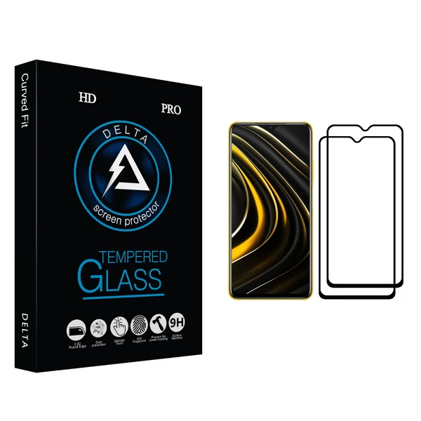 محافظ صفحه نمایش دلتا مدل HD مناسب برای گوشی موبایل شیائومی Poco M3 بسته دو عددی