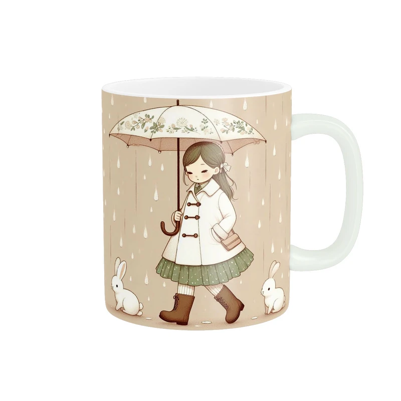 ماگ پاد آفرین مدل طرح دختر کیوت فانتزی عروسکی پینترستی بامزه کد 628