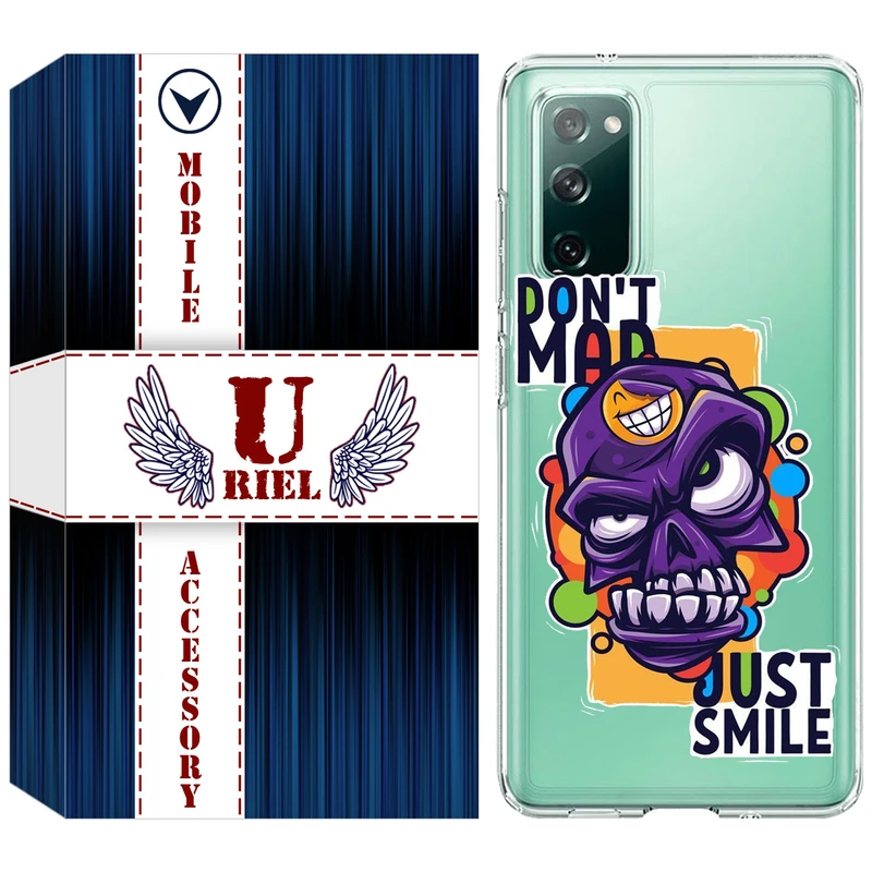 کاور یوریل قاب مدل Clear کد 33 طرح Smile مناسب برای گوشی موبایل سامسونگ Galaxy S20 FE
