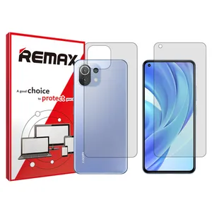 Remax HyGEL model transparent screen protector suitable for Xiaomi Mi 11 Lite mobile phone along with the back protector