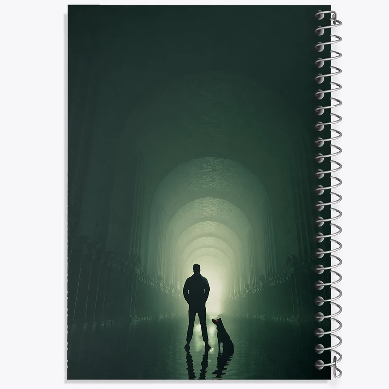 دفتر ژورنال نویسی 50 برگ خندالو مدل نقطه ای طرح مرد و سگ کد F519