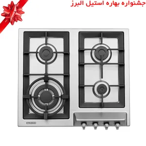 اجاق گاز صفحه ای استیل البرز مدل S-4655i