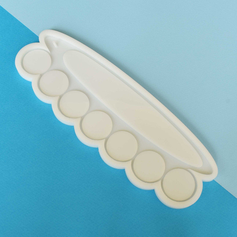 قالب رزین مدل جاعودی و شمع وارمری طرح بیضی لبه دار