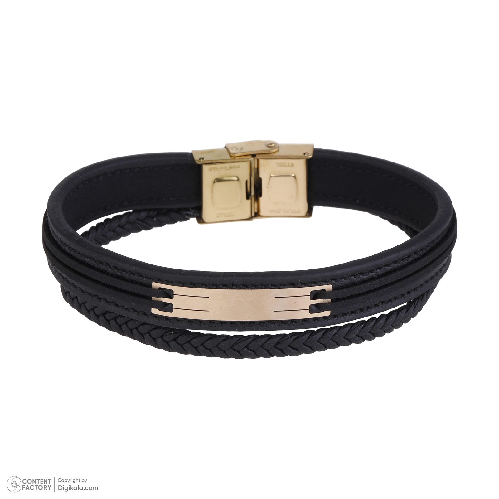 دستبند طلا 18 عیار مردانه مایا ماهک مدل MB1706 - - 2