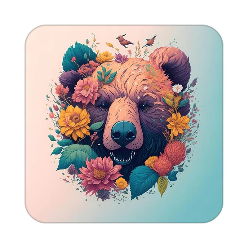 زیر لیوانی کاکتی طرح حیوانات رنگی مدل mp26983