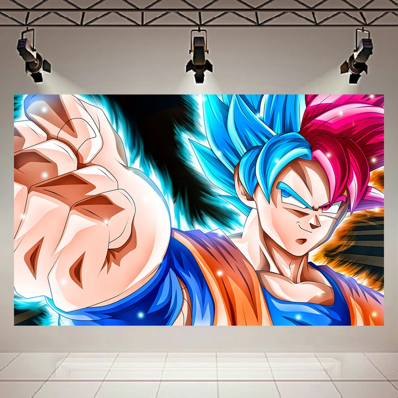 استیکر طرح انیمه دراگون بال مدل Super Saiyan Rose کد AR1197