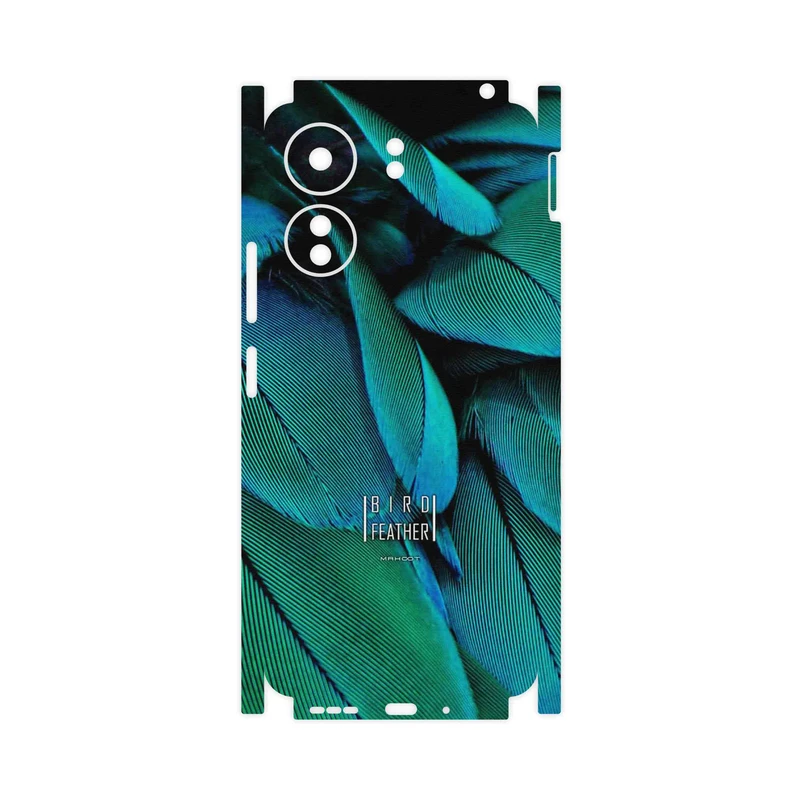 برچسب پوششی ماهوت مدل Green Feather-FullSkin مناسب برای گوشی موبایل شیائومی Redmi 13C