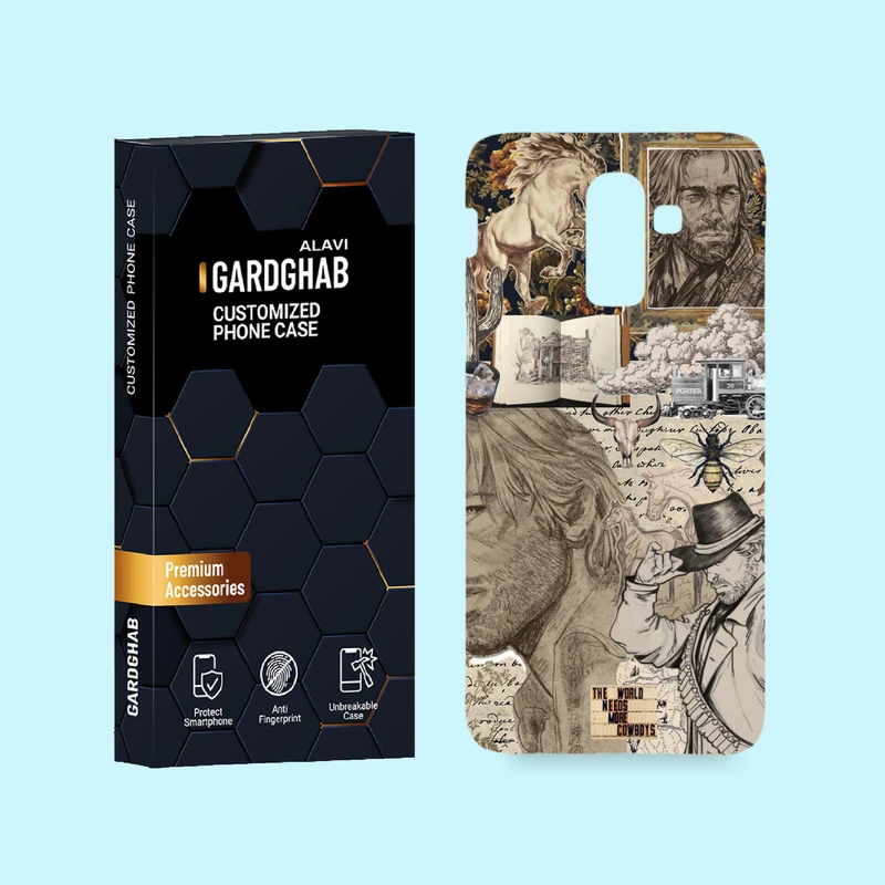 کاور گارد قاب علوی مدل هنری مناسب برای گوشی موبایل سامسونگ Galaxy J8 2018