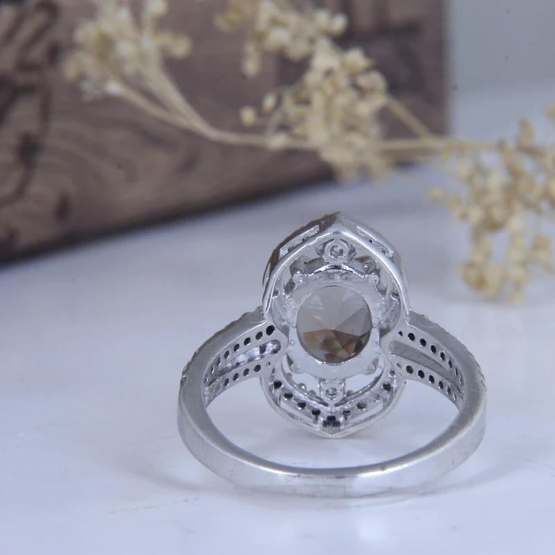 عکس شماره 7 : انگشتر نقره زنانه مدل سنگ الکساندریت برلیان آبکاری رادیوم کد awr_1979