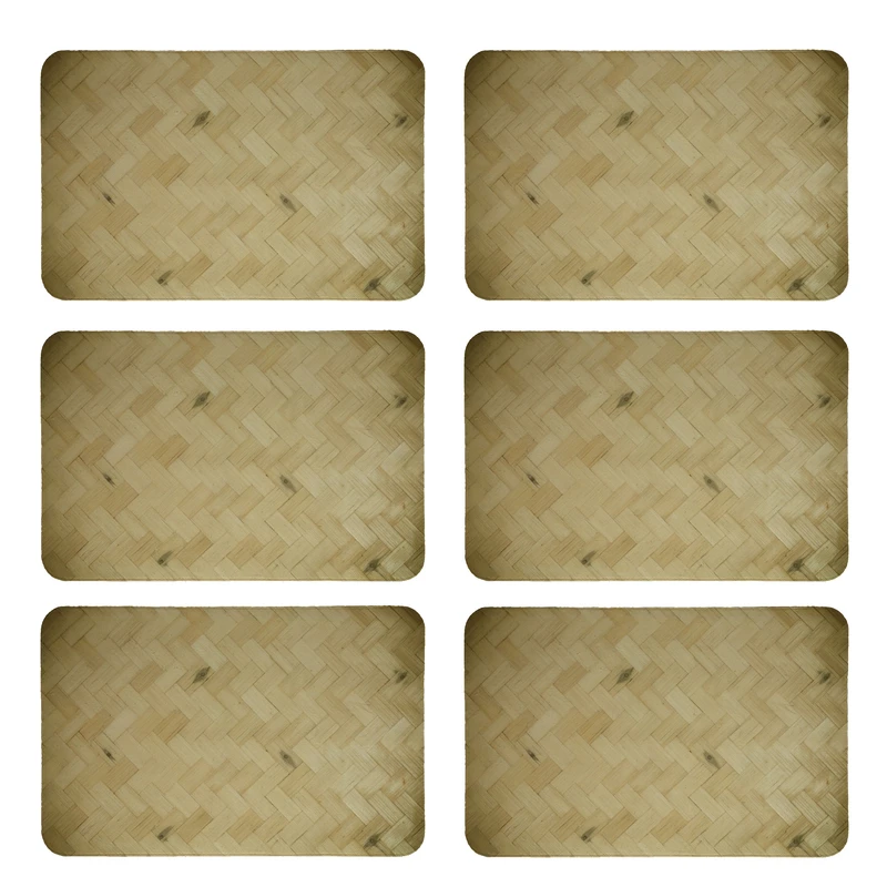 زیربشقابی طرح حصیر کد 8060 بسته 6 عددی