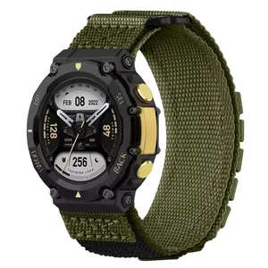 Ultimate Shield Nylon Cross TX BK Band For Amazfit Trex 3 22mm