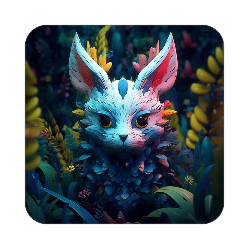 زیر لیوانی کاکتی طرح حیوانات رنگی مدل mp26251