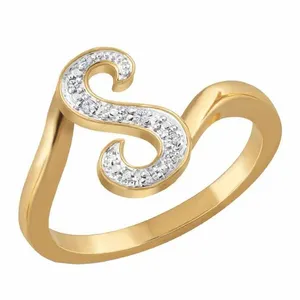 انگشتر طلا 18 عیار زنانه قیراط طرح S کد GH5808