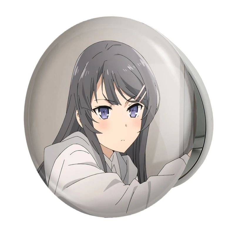 آینه جیبی خندالو طرح مای سان انیمه دختر مدل تاشو کد 12142 