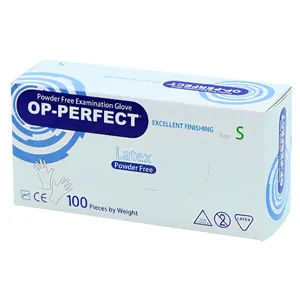 دستکش لاتکس غیر پودری حریر مدل اوپی پرفکت سایز کوچک (S) بسته 100 عددی