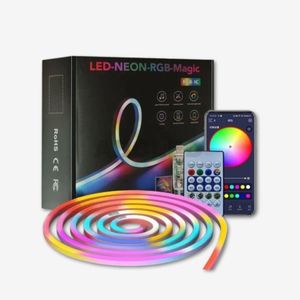 ریسه نئون فلکسی مدل LED-NEON-RGB-IC برنامه پذیر 5 متری