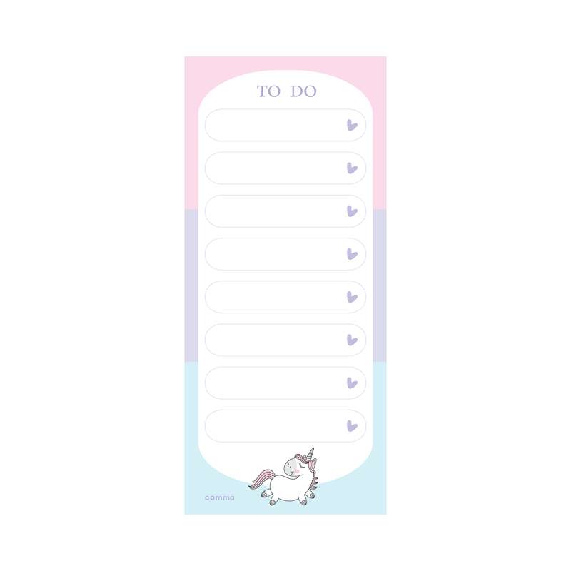 کاغذ یادداشت کاما طرح to do list مدل یونیکورن بسته 90 عددی