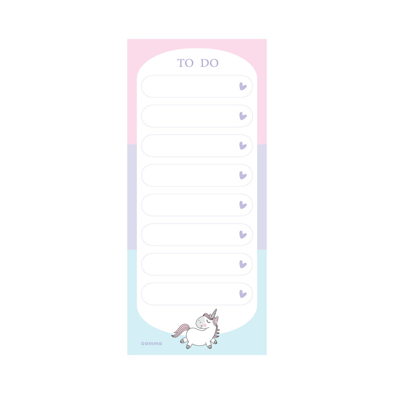 کاغذ یادداشت کاما طرح to do list مدل یونیکورن بسته 90 عددی