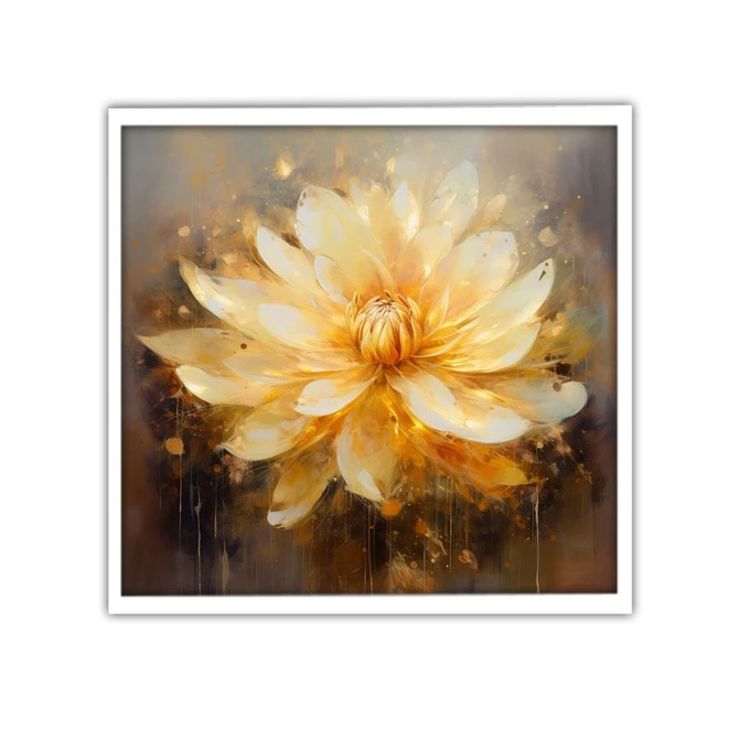 تابلو نوری بکلیت طرح نقاشی گل مدل W-MID-19427