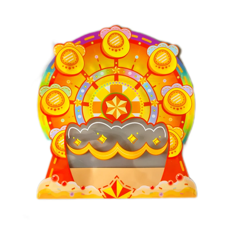 کیسه زیپ دار مدل فانتزی پلاستیکی طرح چرخ و فلک شهربازی مجموعه 5 عددی