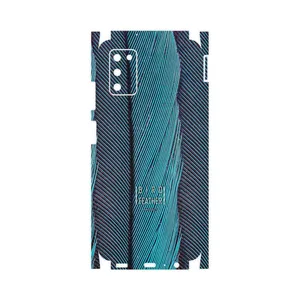 MAHOOT Turquoise feathers-FullSkin Cover Sticker for Samsung Galaxy A03S