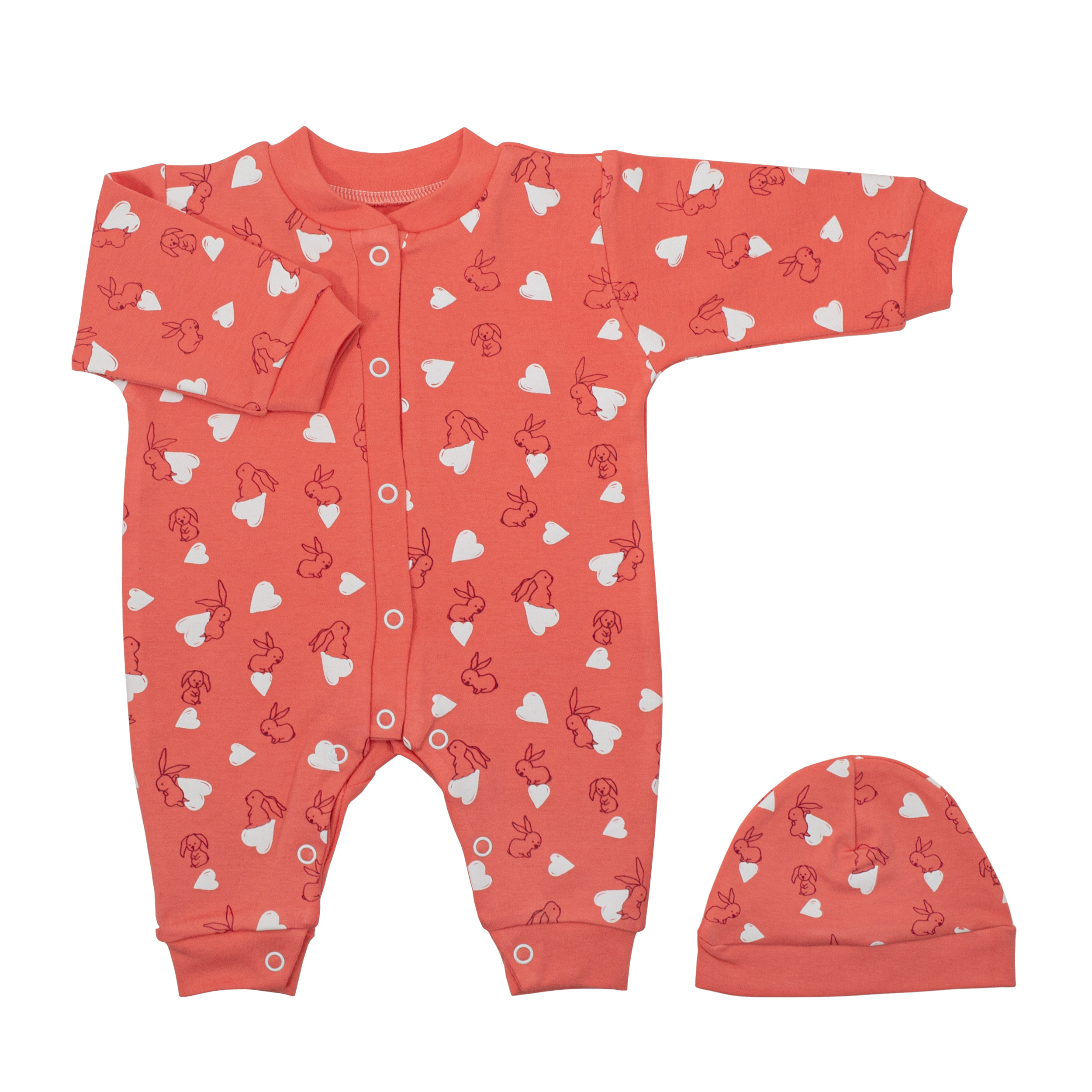 ست سرهمی و کلاه نوزادی مدل ربیت