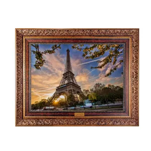 تابلو فرش ماشینی نقش نگار رضوی طرح ایفل کد 5647C