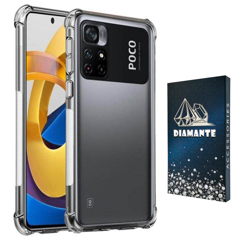 کاور دیامانته مدل shiny navy مناسب برای گوشی موبایل شیائومی Poco M4 pro 5G
