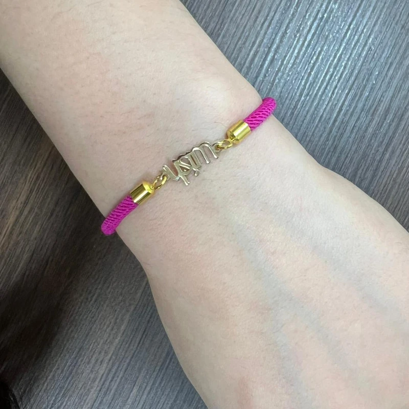 عکس شماره 3 : دستبند طلا کم اجرت 18 عیار زنانه با بند بافت ماوی گالری مدل wish