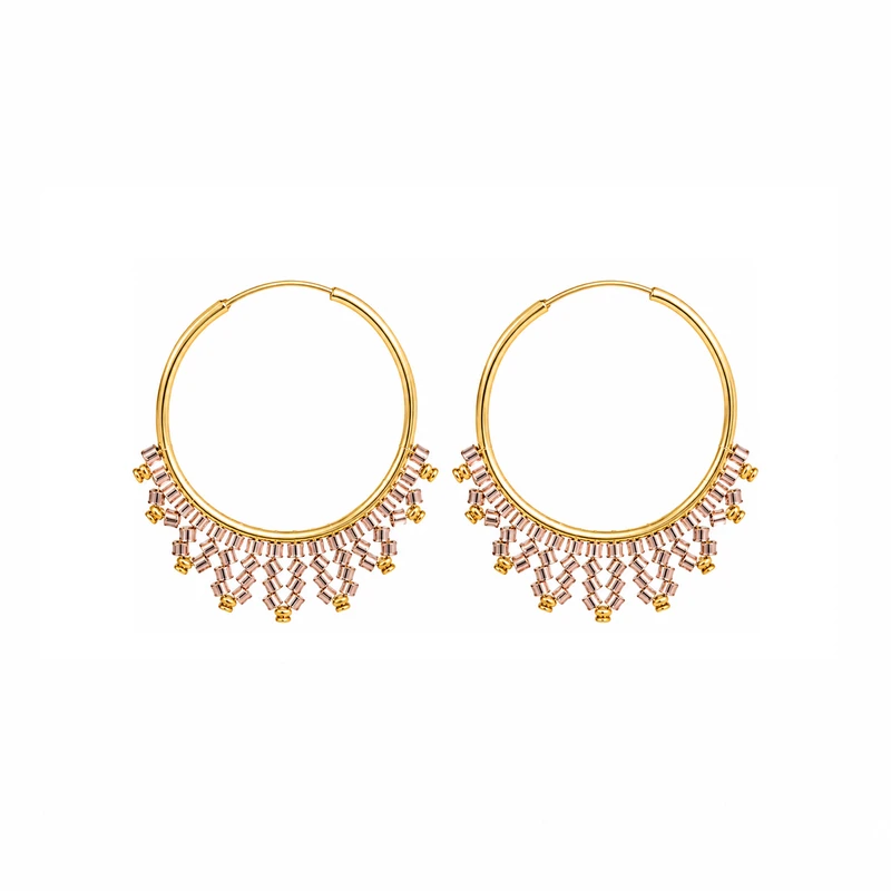 گوشواره حلقه‌ای طلا 18 عیار زنانه مان گالری مدل  میوکی کد EA01-0024500