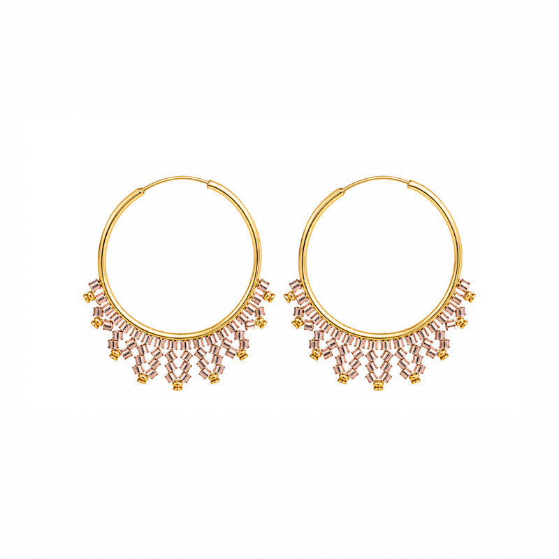 گوشواره حلقه‌ای طلا 18 عیار زنانه مان گالری مدل  میوکی کد EA01-0024500