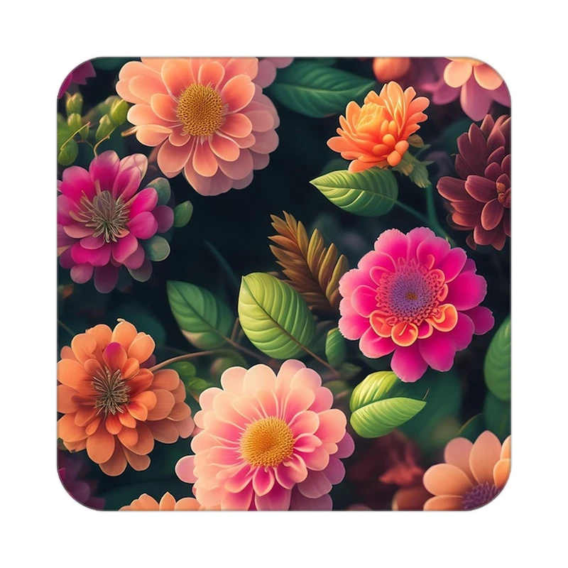 زیر لیوانی کاکتی طرح گل مدل mp16916