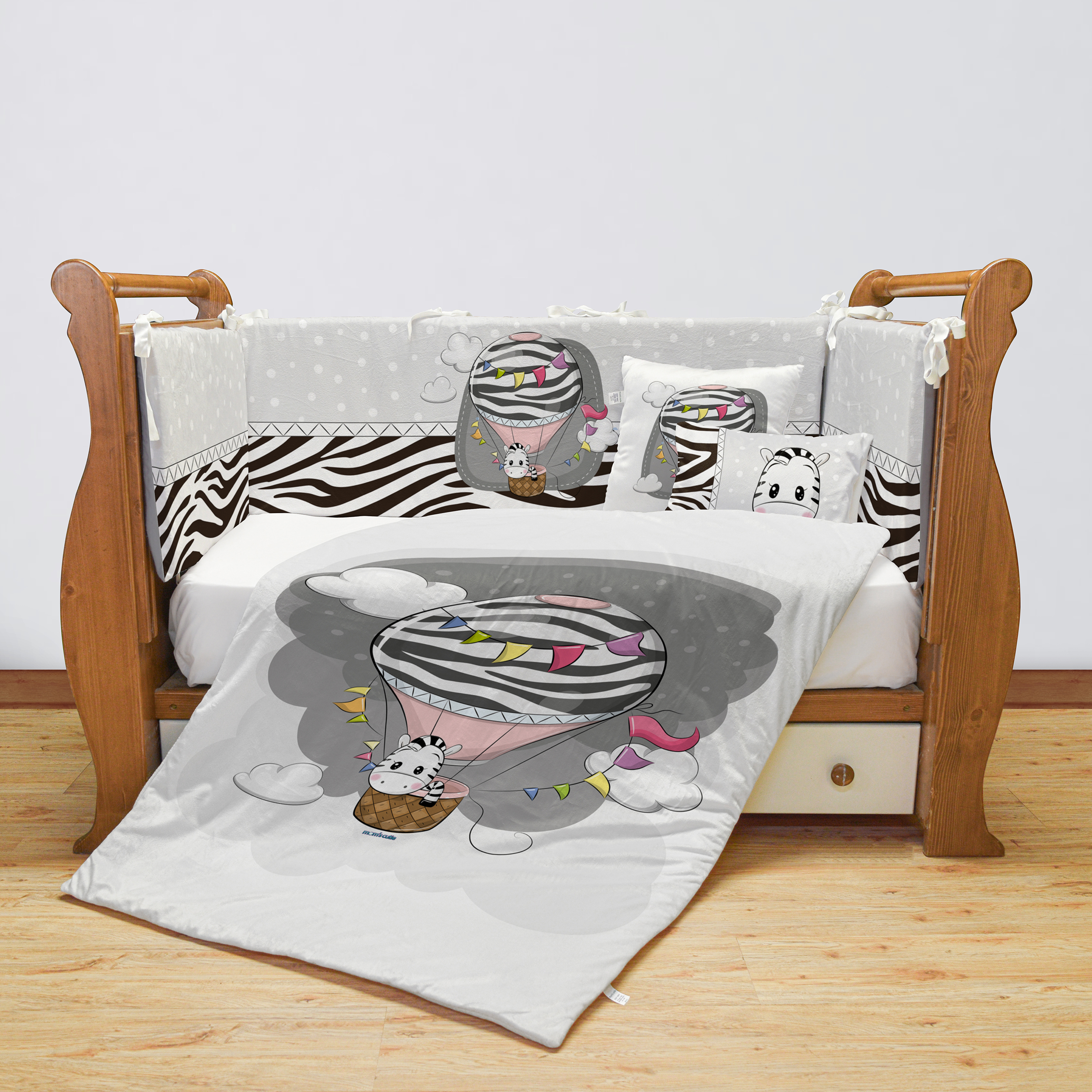 سرویس روتختی 7 تکه کودک مامزکیوتی مدل گورخر بالنی SK21