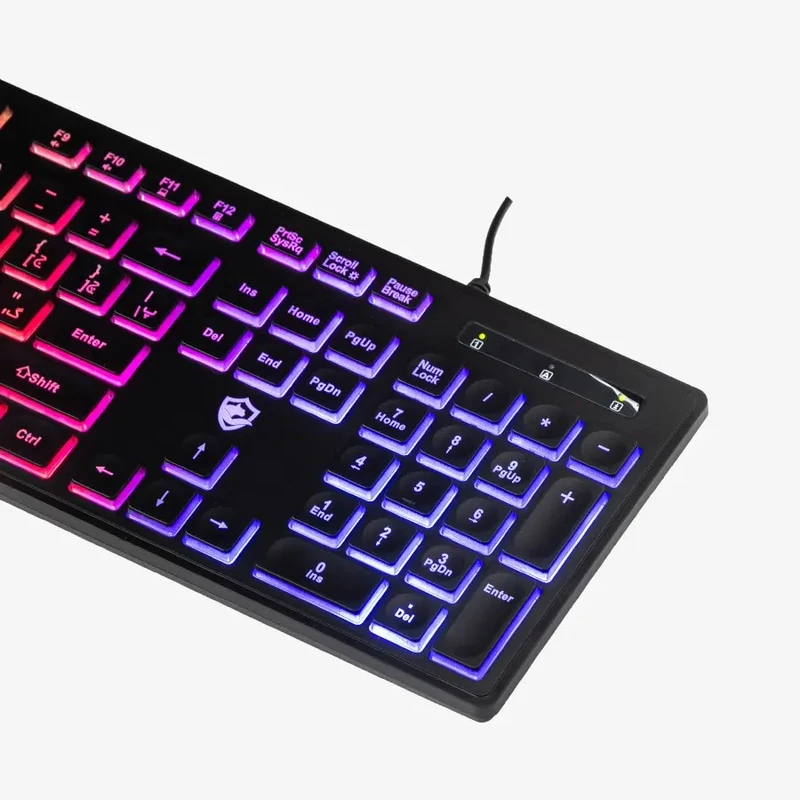 عکس شماره 5 : کیبورد گیمینگ بیاند مدل bgk-2010 سوئیچ ممبران، full-size، نورپردازی rgb