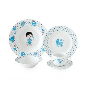 سرویس غذاخوری 5 پارچه تک نفره چینی زرین ایران مدل نیو برن درجه عالی