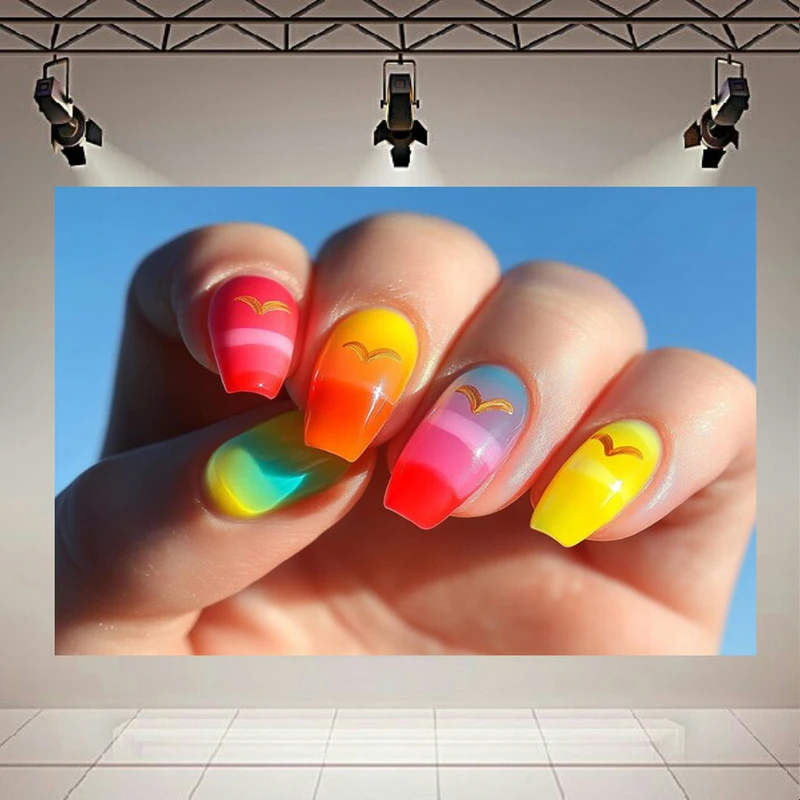 پوستر طرح ناخن فشن مدل پاستیلی کد AR303357