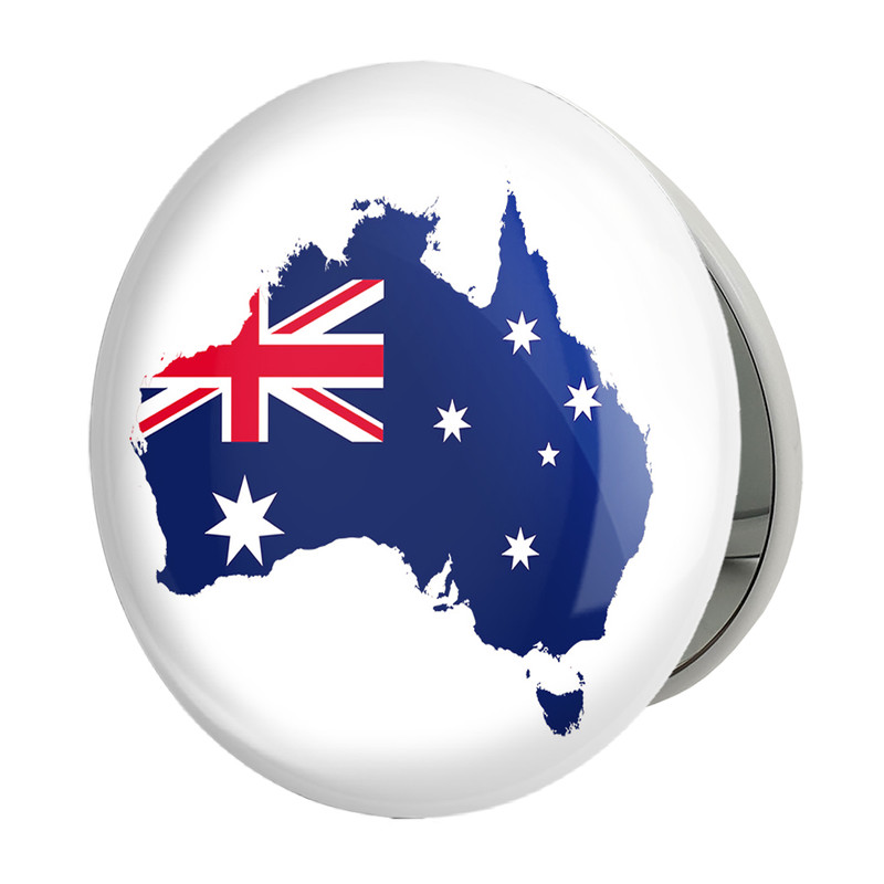 آینه جیبی خندالو طرح پرچم استرالیا مدل تاشو کد 20621 