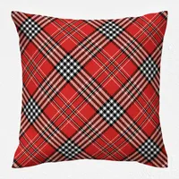 کاور کوسن مدل چهارخانه دورو طرح دار کد 9974