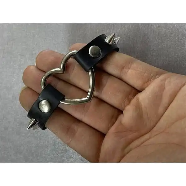 یراق چرم دوزی طرح قلب مدل Heart5x بسته 5 عددی