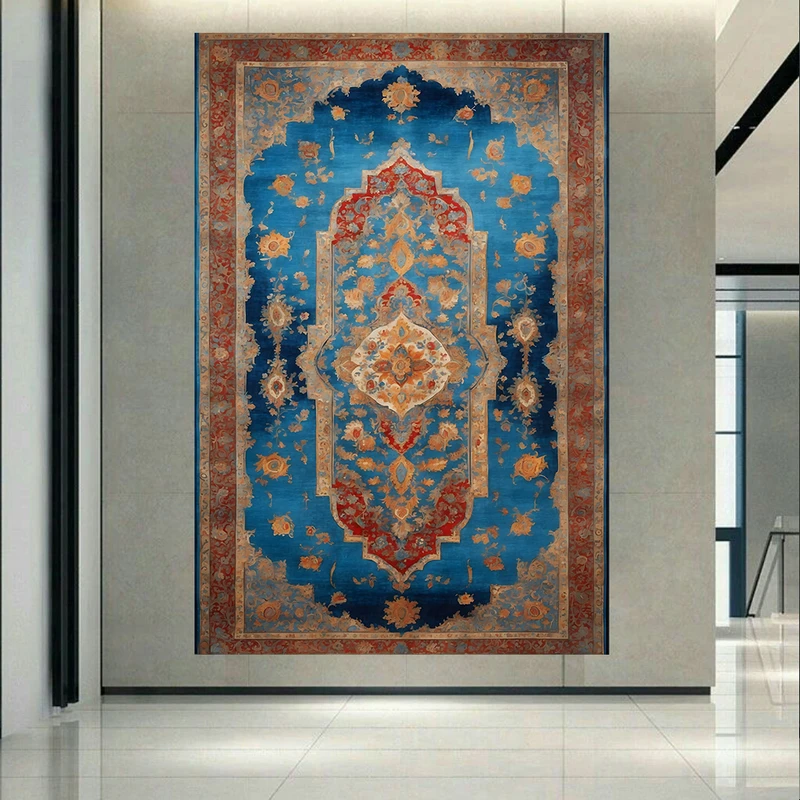 پوستر پارچه ای طرح مخمل فرش ایرانی مدل ابریشم کد AR302307