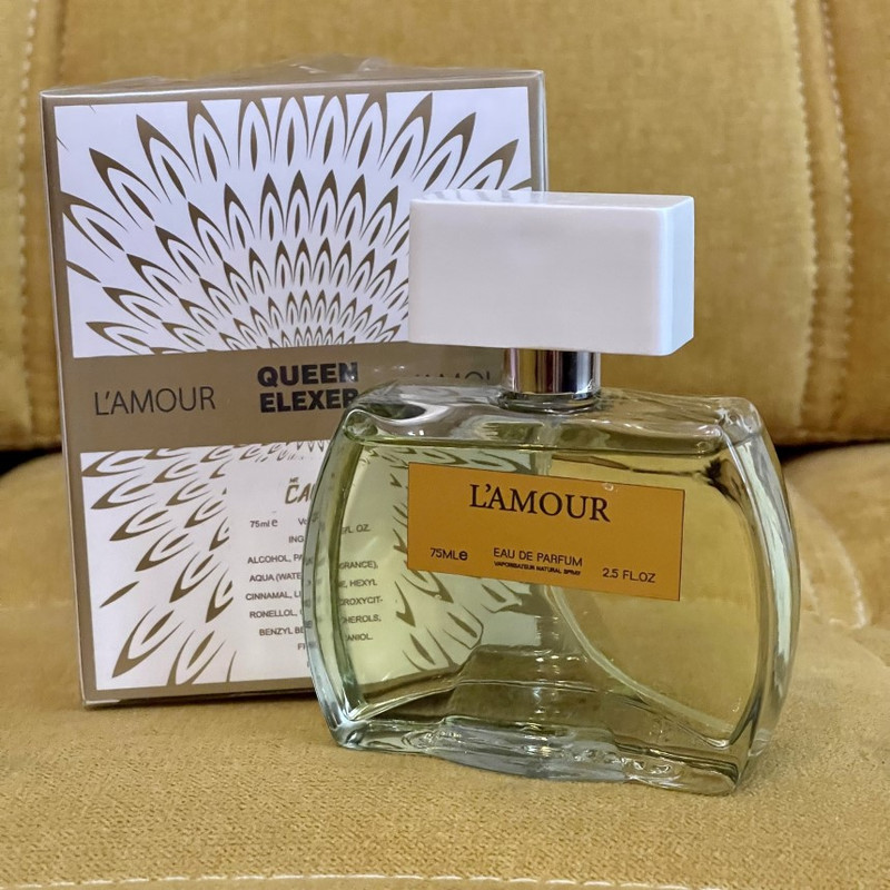 ادوپرفیوم زنانه کویین الکسیر مدل LAMOUR CAOLA حجم 75 میلی لیتر ادوپرفیوم زنانه کویین الکسیر مدل LAMOUR CAOLA حجم 75 میلی لیتر